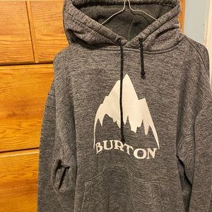 Gray Burton pullover hoodie.